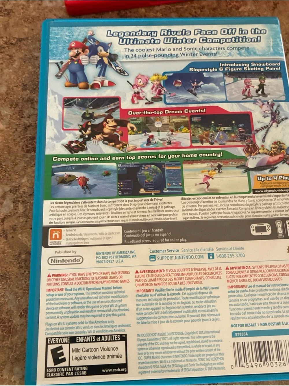 Nintendo Wii U - Mario & Sonic at the Olympic Winter Games (Blue)